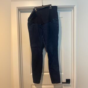 Thyme maternity dark blue slim fit stretch jeans (denim) size XXL, tall (long)